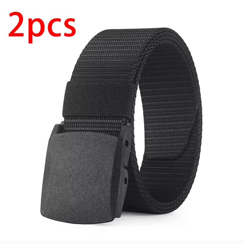 Men's Belt Outdoor Casual Canvas Belt Metal Free Training GlowCart