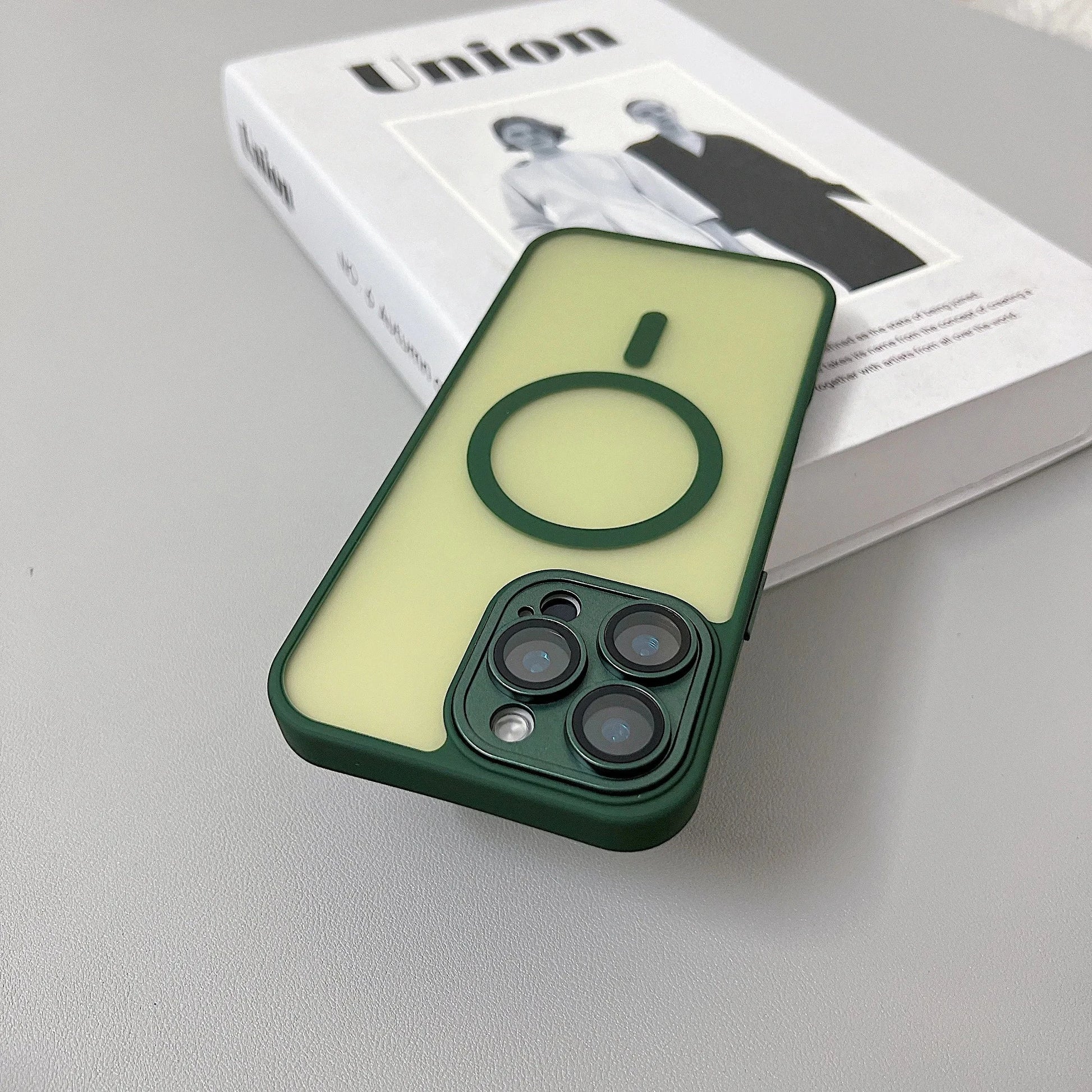 Magnetic Luxury Matte Translucent Armor Shockproof Case For GlowCart