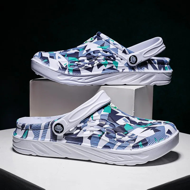 2025 New Fashion Sandals Men Clog Sandals Comfortable Breathable Beach Sandals Men Women Clogs Slippers Soft Bottom Men Shoes GlowCart