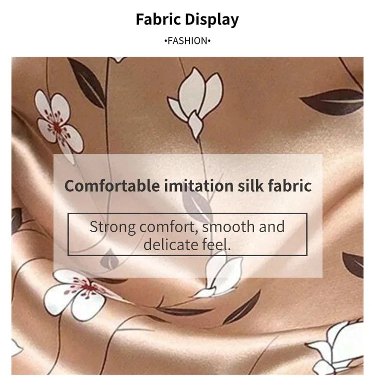 Women's Sleepwear Summer Floral Print Satin Nightgown Casual GlowCart