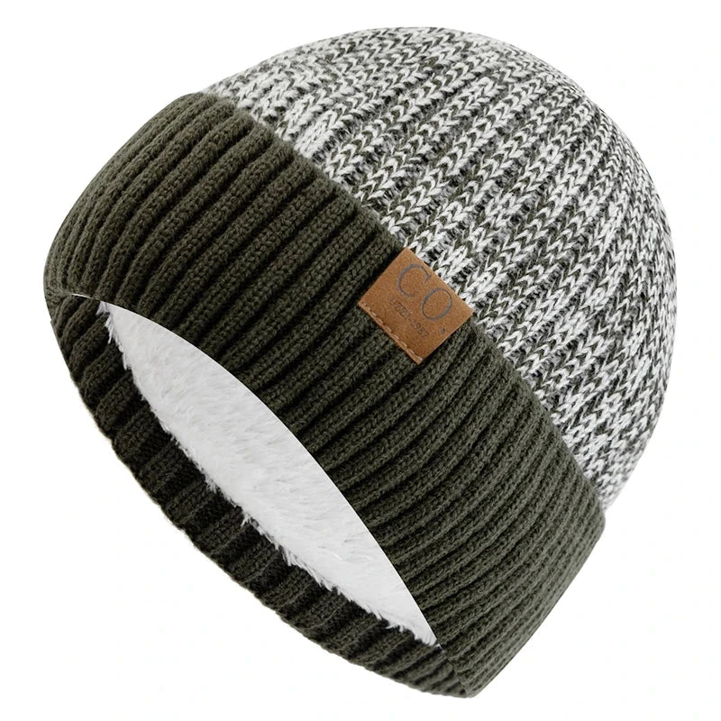 New Unisex Two-Tone Winter Hats Add Fur Lined Men And Women GlowCart