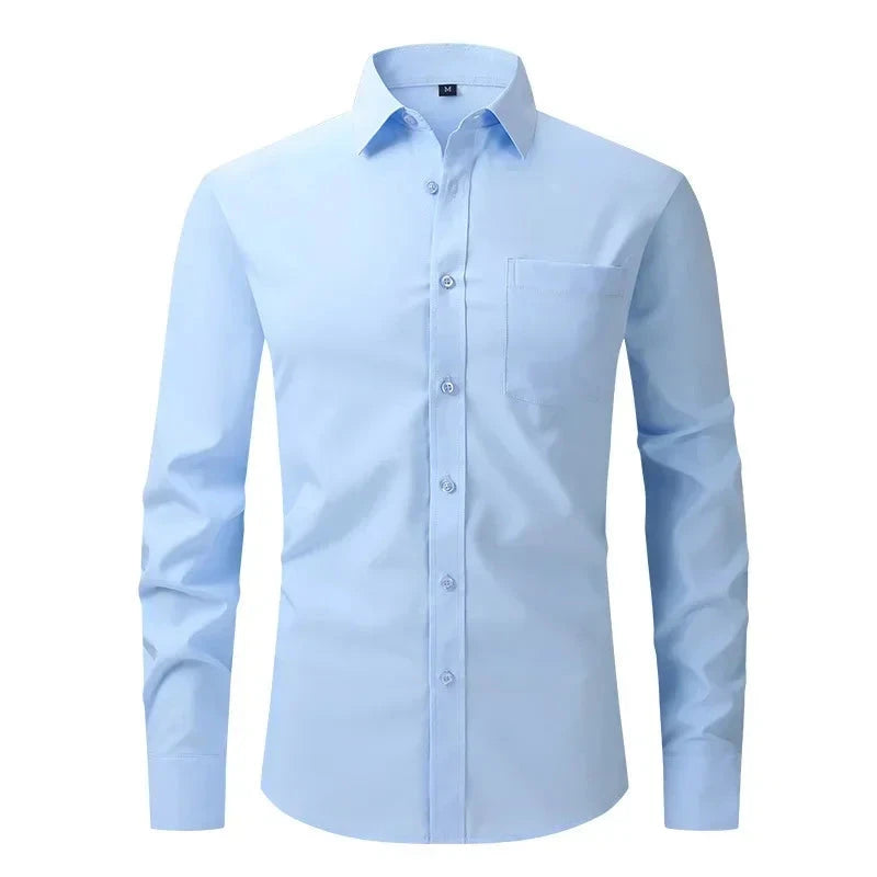US Size Elastic Shirt New Men's Business and Leisure Long GlowCart