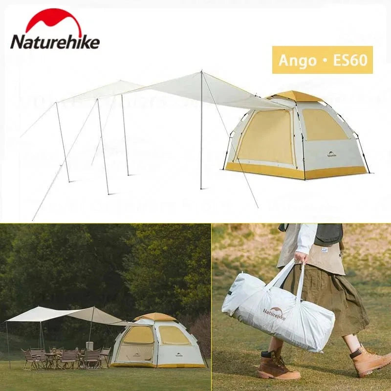 Naturehike Ango ES60 One-Click Tent 2-3 Persons Quick GlowCart