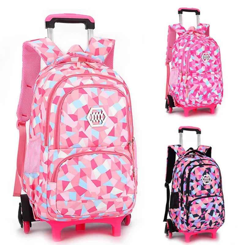 wheeled bags for girls kids Travel luggage Rolling School GlowCart