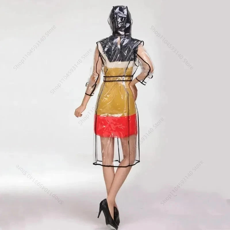 2025 New Waterproof Transparent Plastic Clear Long Ladies GlowCart