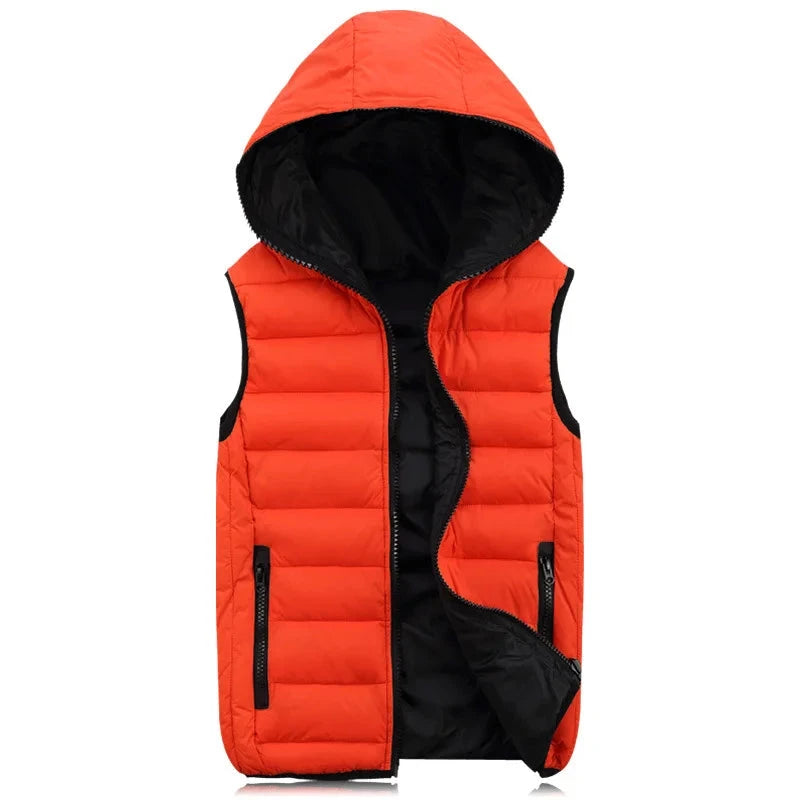 DIMUSI Mens Jacket Sleeveless Vest Winter Fashion Male GlowCart
