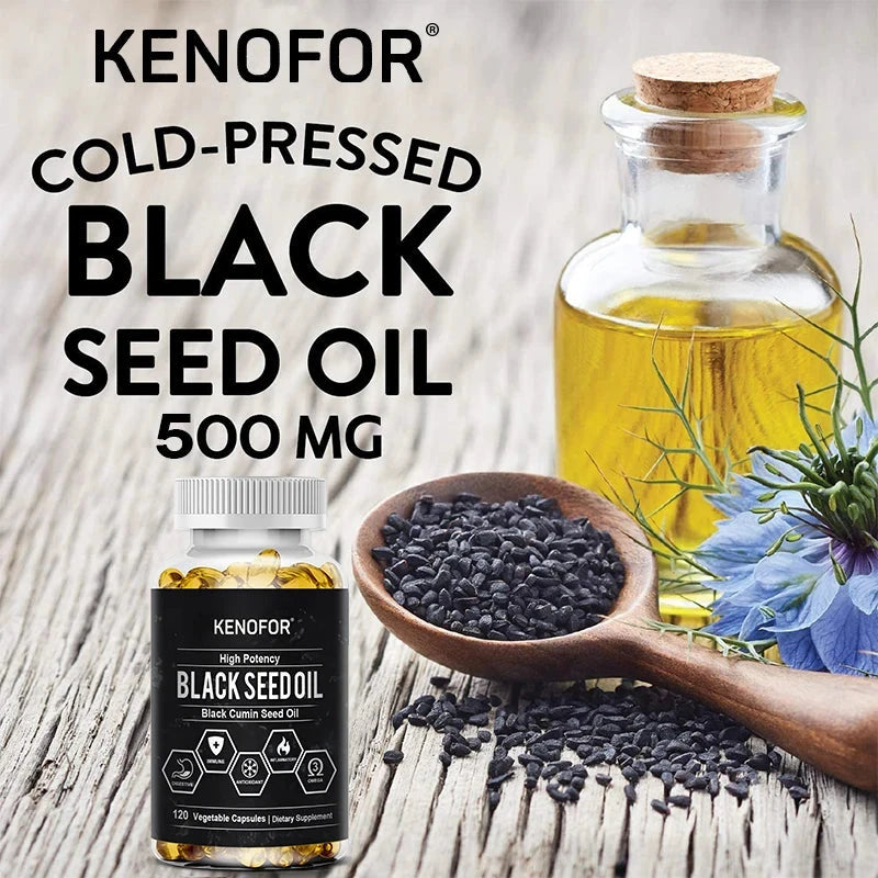 Black Seed Oil Capsules - Cold Pressed Organic Black Cumin GlowCart