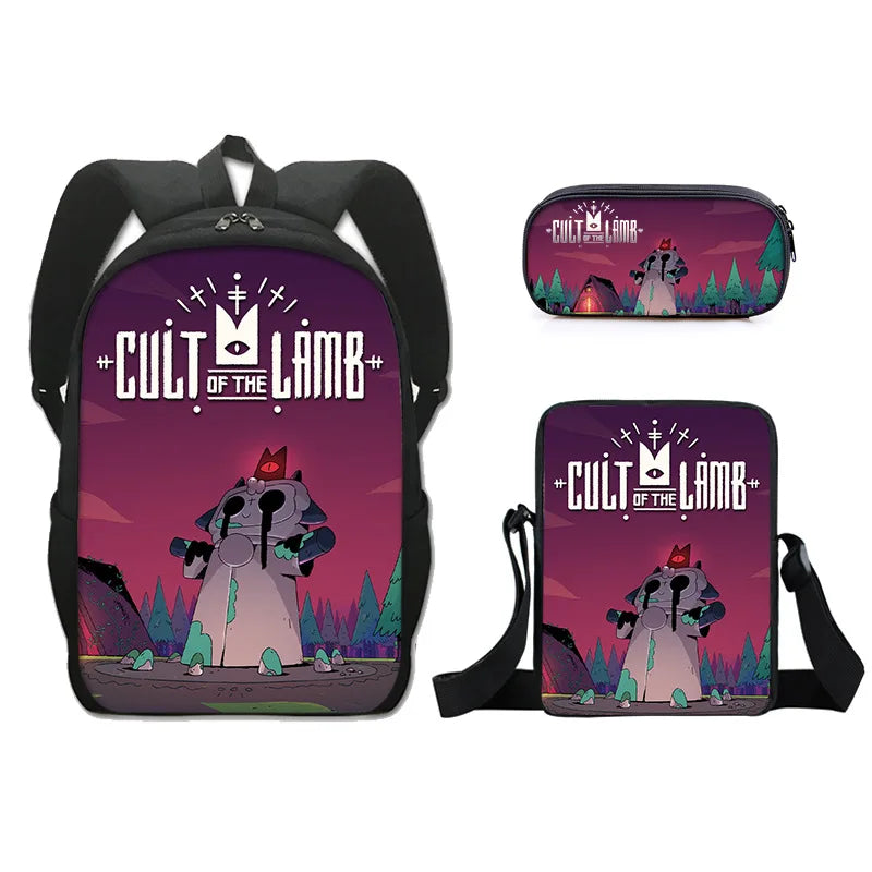 Cartoon Popular cult of the lamb 3D Print 3pcs/Set pupil