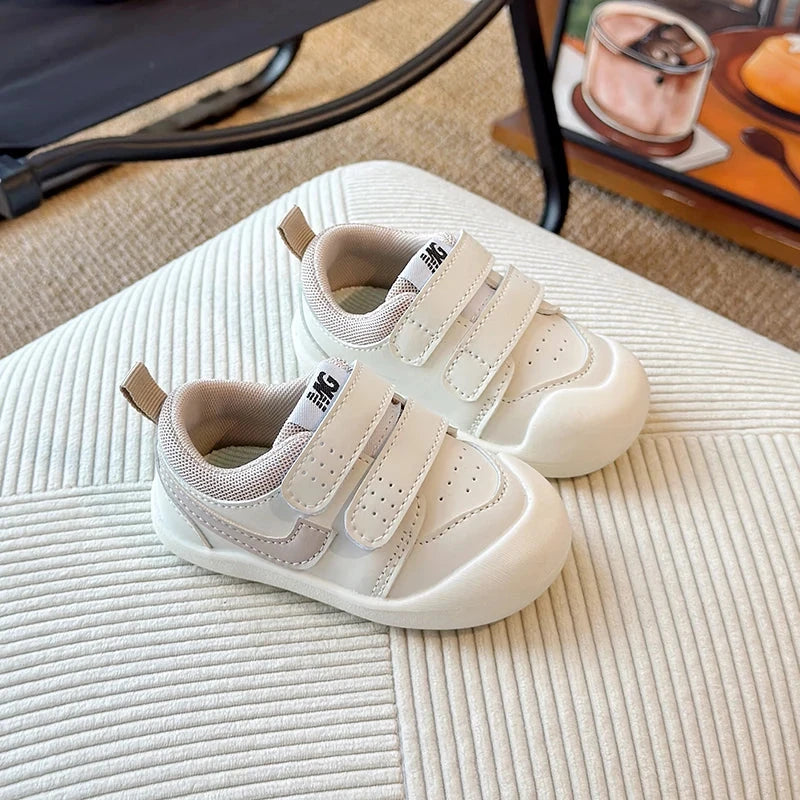 2025 Spring Autumn New Learning Walk Shoes New Winter Style Boys Girls Soft Bottom Anti-Slip Surface Kids Board Shoes GlowCart