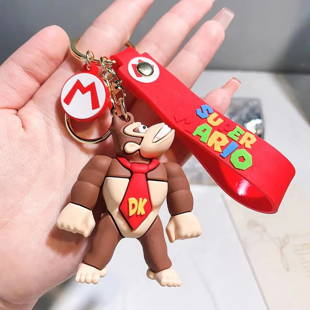 Super Mario Bros Keychain Action Figure Pendant Cute Cartoon GlowCart
