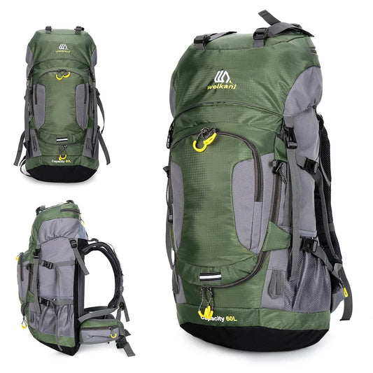60L Waterproof Hiking Backpack Camping Mountain Climbing GlowCart