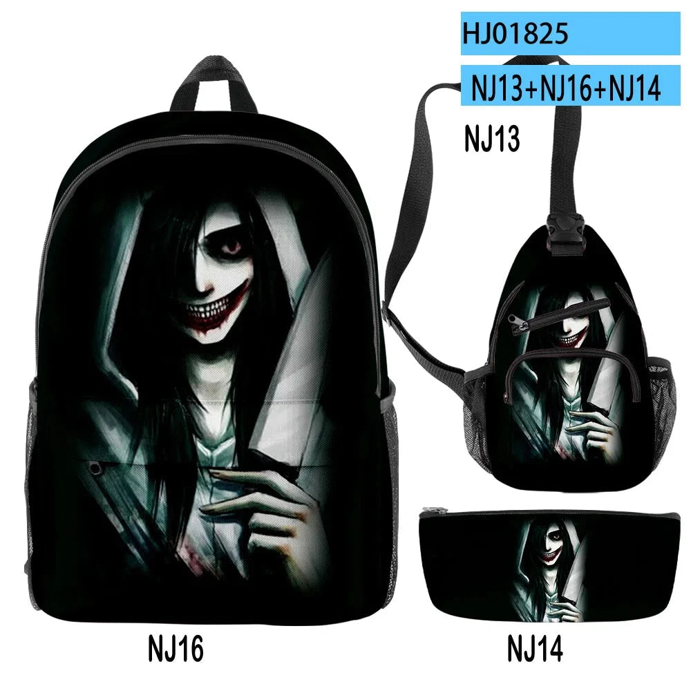 Cartoon Popular Jeff the Killer Creepypasta 3D Print GlowCart