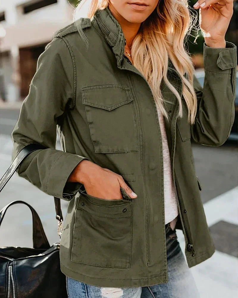 Women Zipper Jacket Autumn Female Outerwear Long Sleeve GlowCart