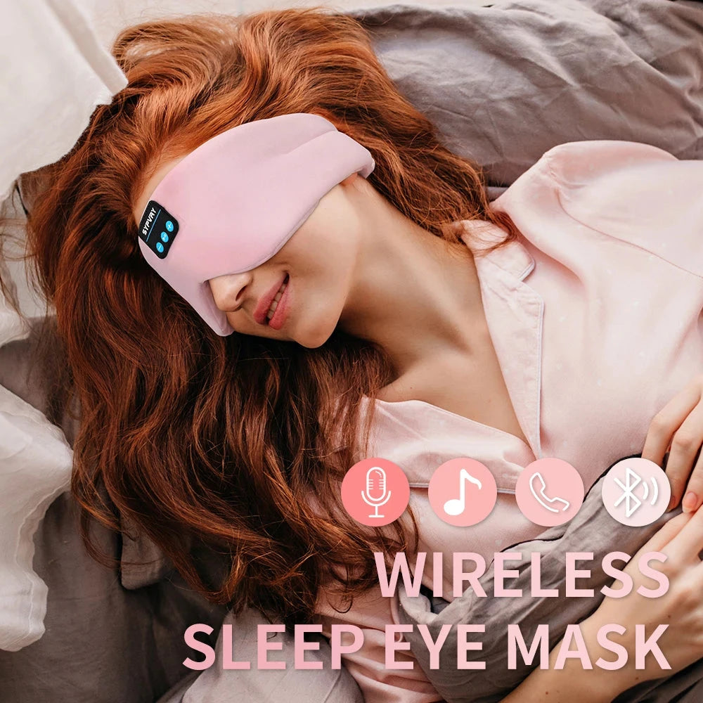 Sleeping Headphones Bluetooth Eye Mask for Women Men, GlowCart