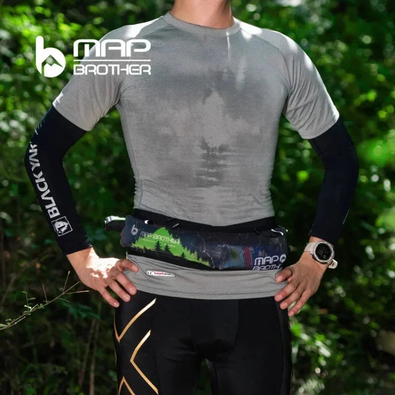 MAP BROTHER W1002 Hydration Running Belt Waist Pack Travel Money Bag Trail Marathon Gym Workout Fitness Mobile Phone Holder Bag GlowCart