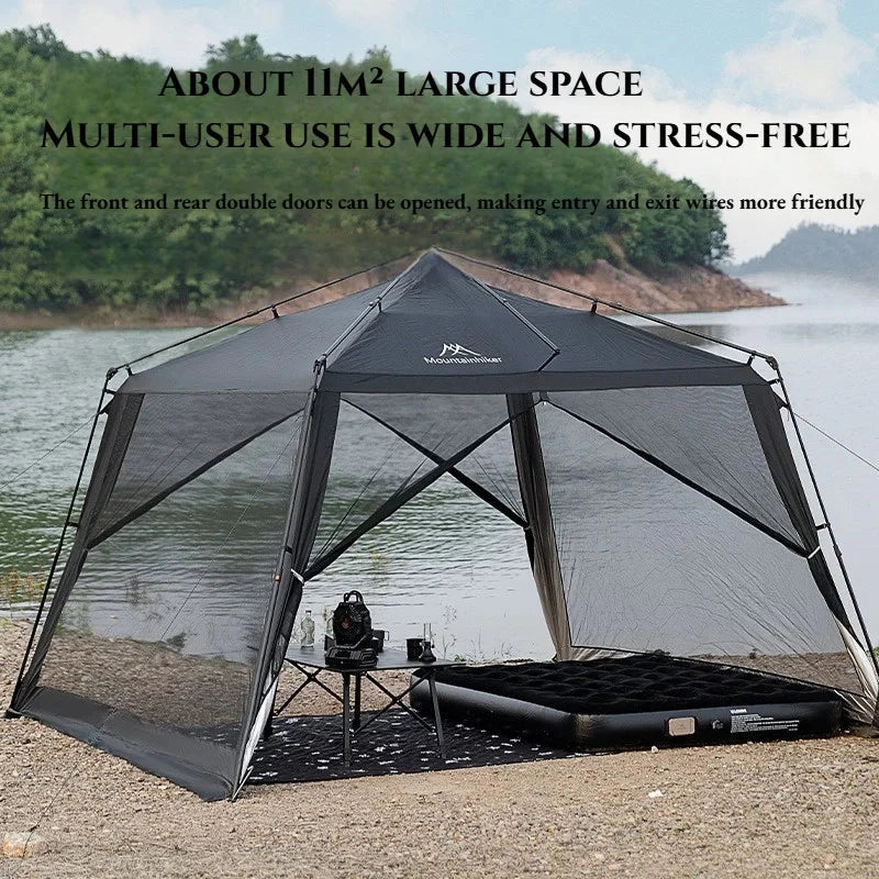 Mountainhiker Outdoor camping automatic mesh dome tent with GlowCart