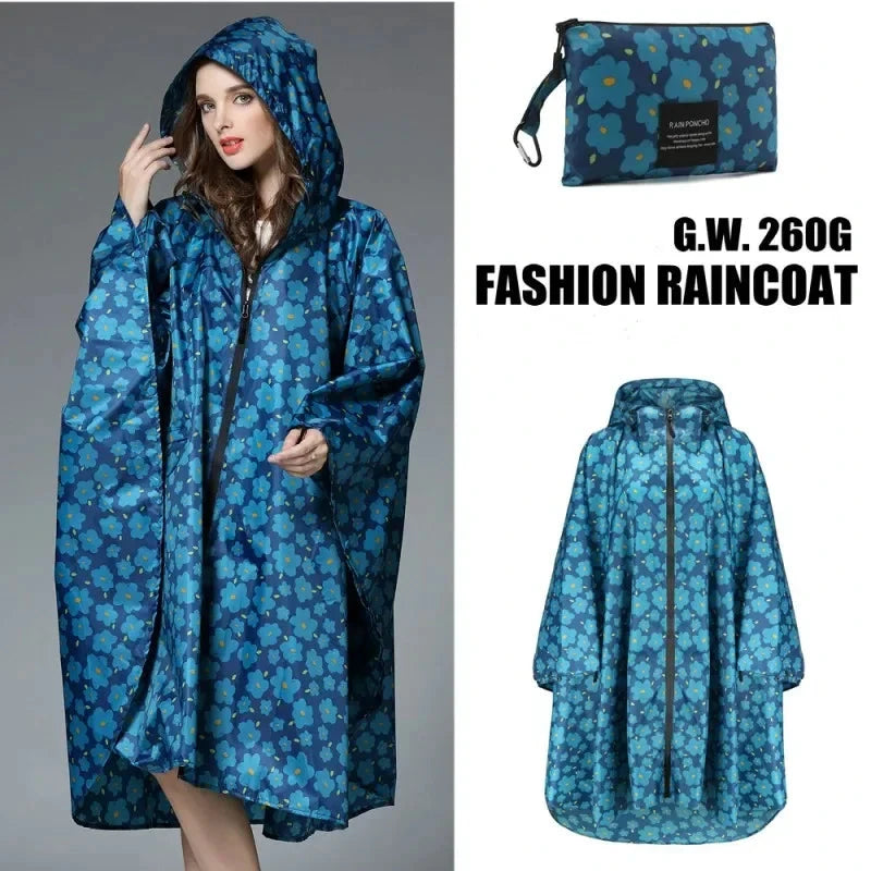 Hooded Rain Poncho Jacket Coat Waterproof Rain Poncho GlowCart