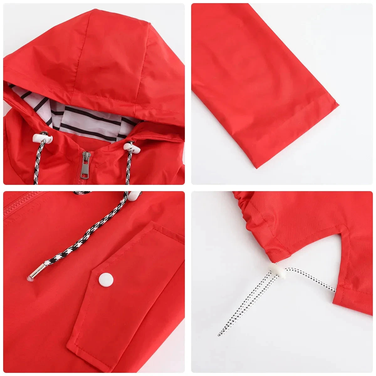 Blue Waterproof Hooded Jacket Women Fashion Casual Coat GlowCart