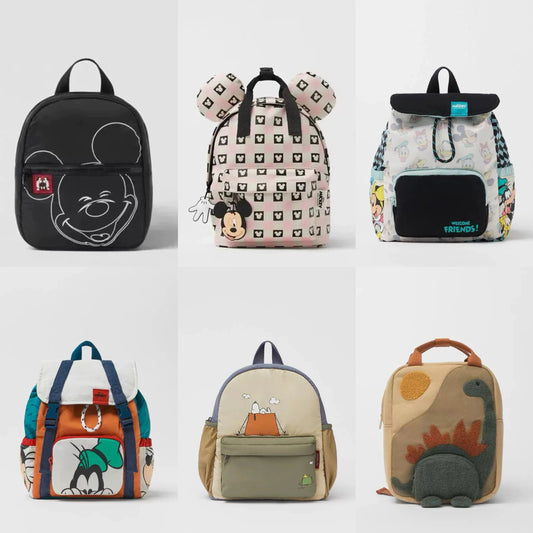 Brand Child Schoolbags Lovely Cartoon Two-shoulder Bags Baby Boys Simple All-match Backpacks Mickey Mouse Bags For 4-6Year Kids GlowCart