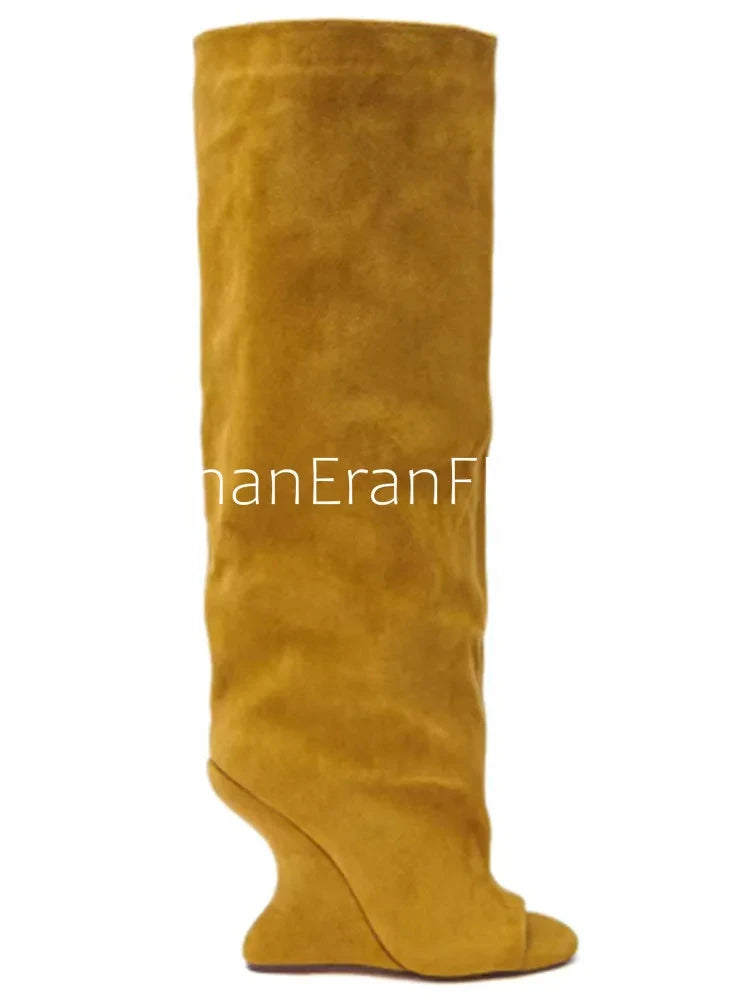 Spring and Autumn Fashion New Thick High Heels Women's Knee GlowCart