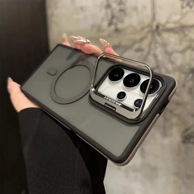 For Magsafe Magnetic Metal Lens Protection Stand Case For GlowCart