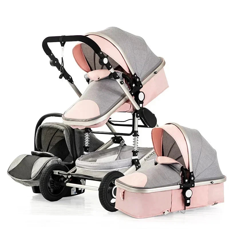 baby stroller 3in1 Luxury High Landscape baby pram portable baby pushchair multifunctional Newborn Carriage double faced GlowCart