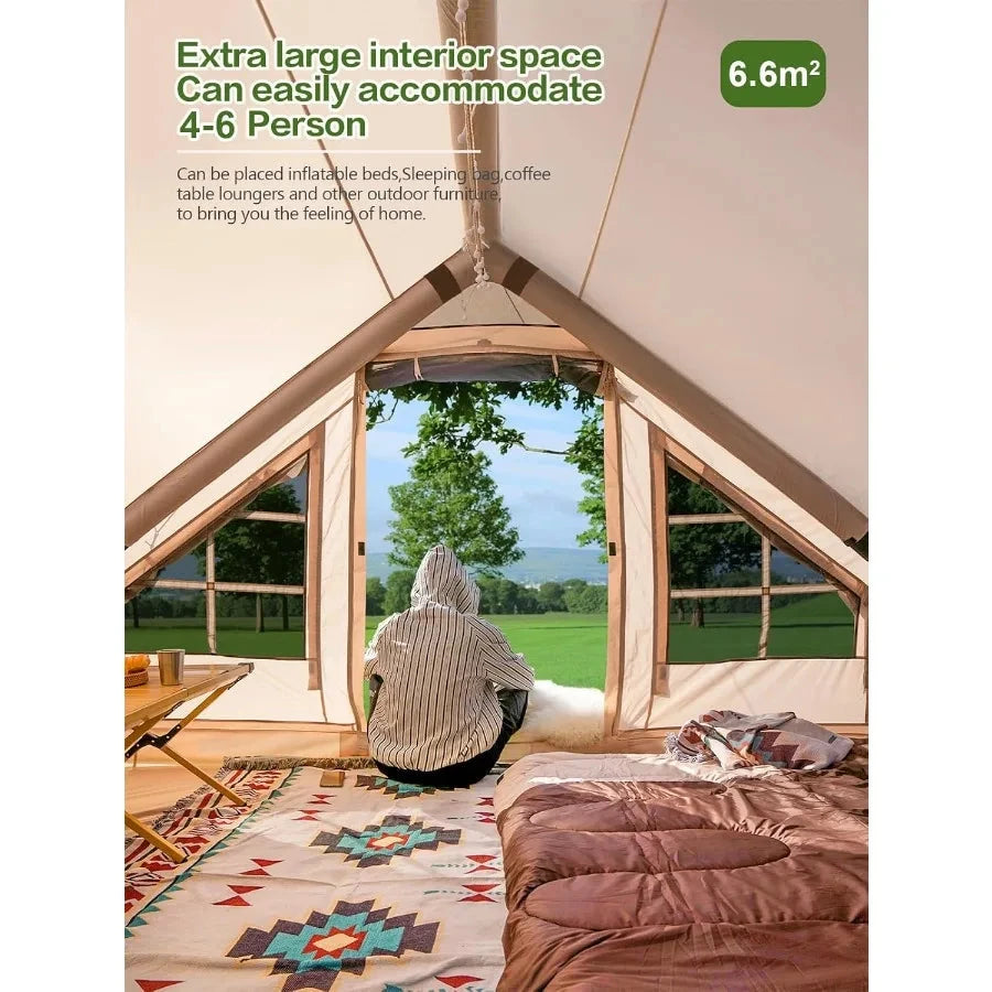 Inflatable Camping Tent 2 4 6 8 Person Glamping Inflatable GlowCart