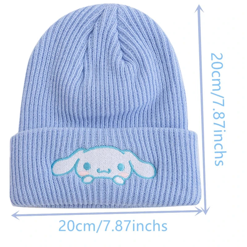 Hot Sale Saniro Hello Kitty Beanie Hat Women Cute Cartoon GlowCart