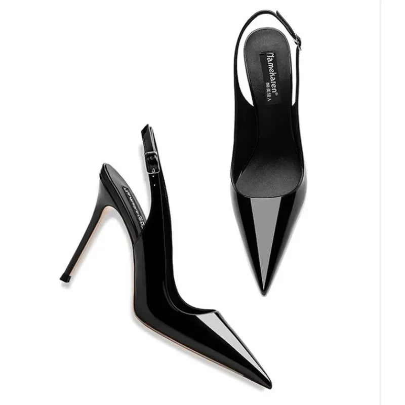 Sexy high-heeled sandals with pointed tips and elegant 2025 GlowCart