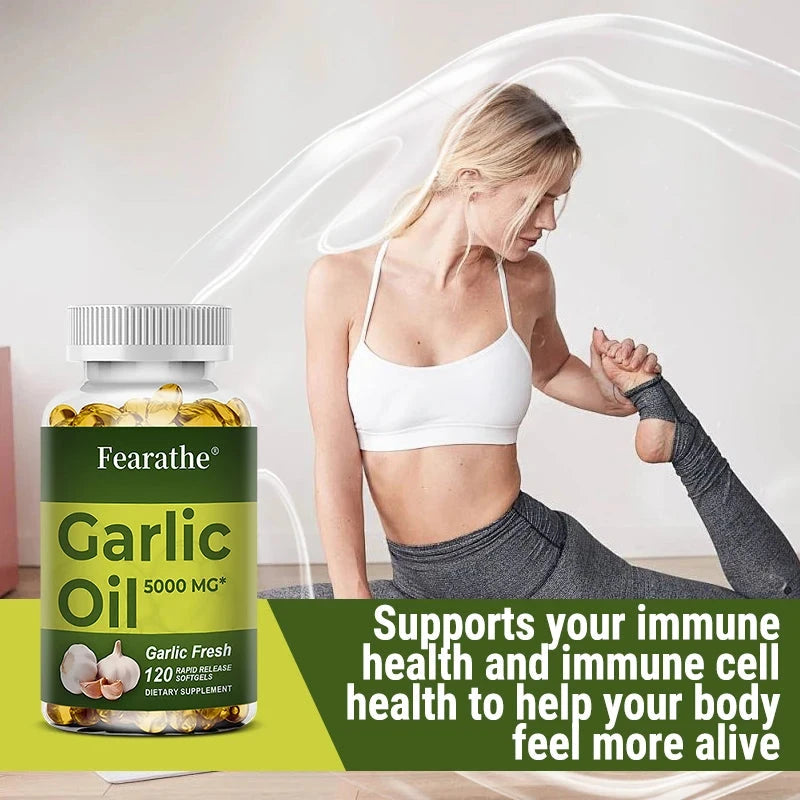 Premium Garlic Fresh 5000mg, Garlic Oil Dietary Supplement GlowCart