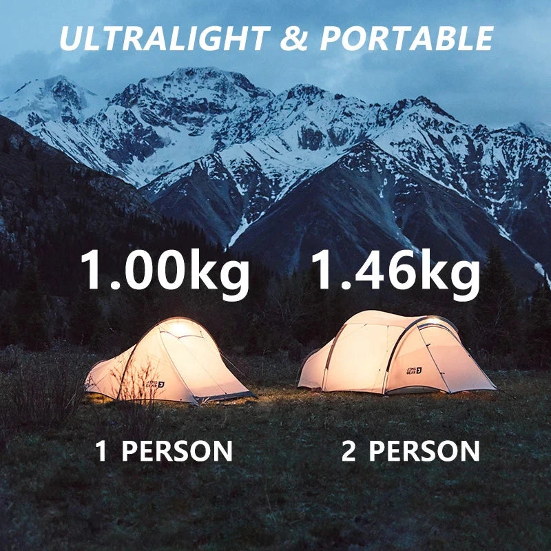 Naturehike Osaka Tunnels Tent 1 2 People Camping Ultralight GlowCart