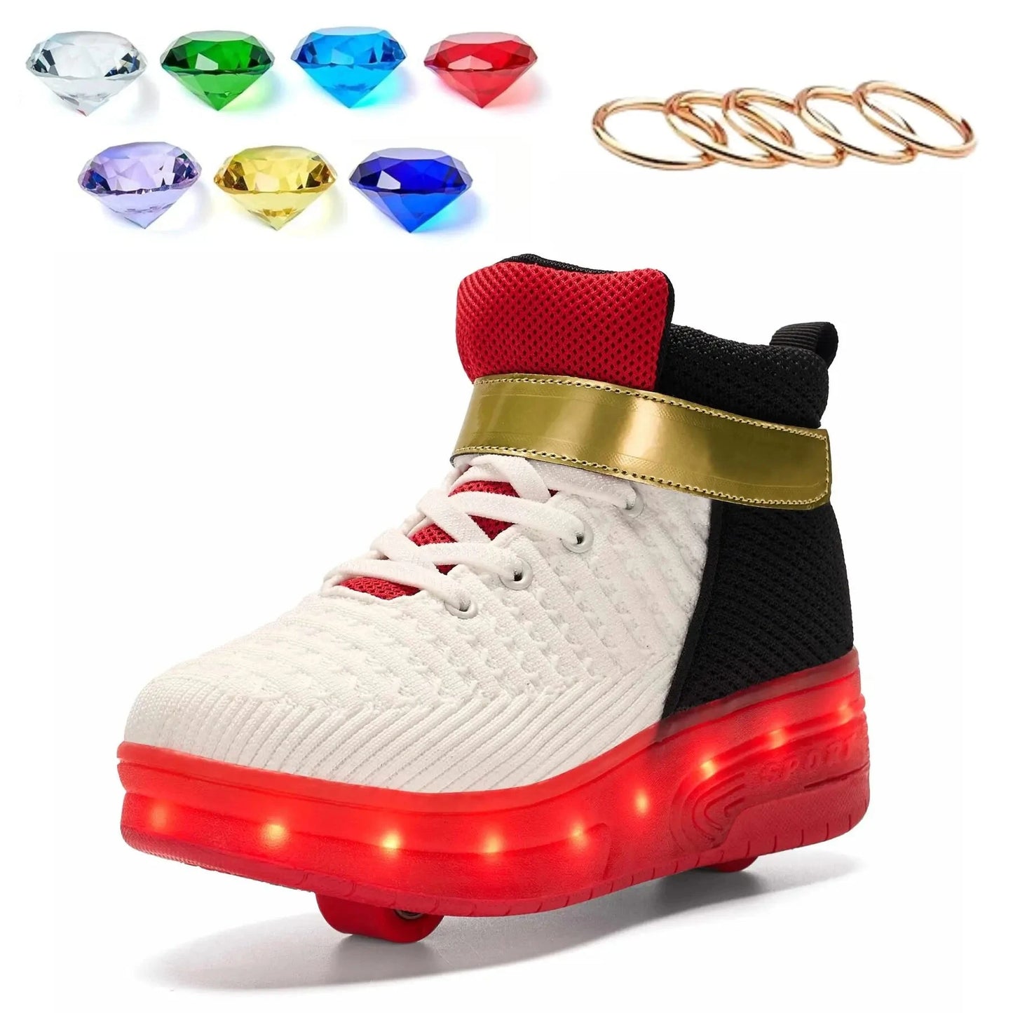 Shadow The Hedgehog shoes shadow roller skate sonic shoes For boys girls kids GlowCart