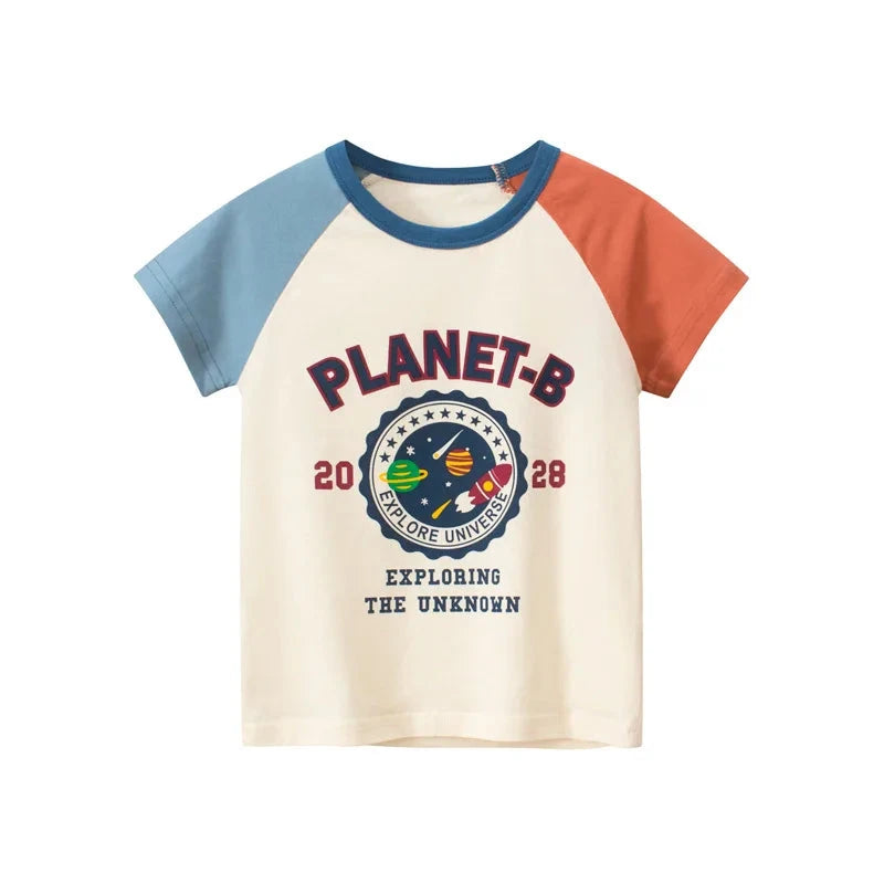 Children Short Sleeve T-shirts Korean Version Kids Clothing GlowCart