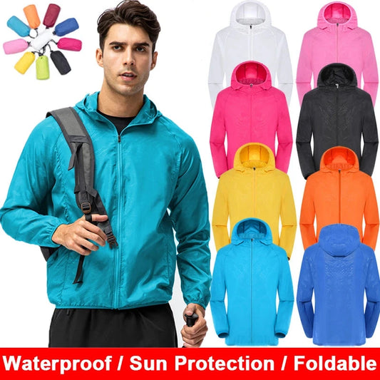 Men's Waterproof Jacket Men Women Windbreaker Women Sun GlowCart