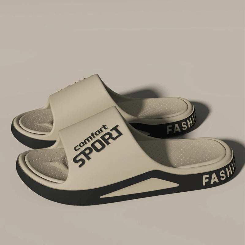 Fashion Men's Sandals Summer EVA Comfortable Anti-Slip Soft Soles House Slippers for Indoor Outdoor Wear Breathable Shower Slide GlowCart