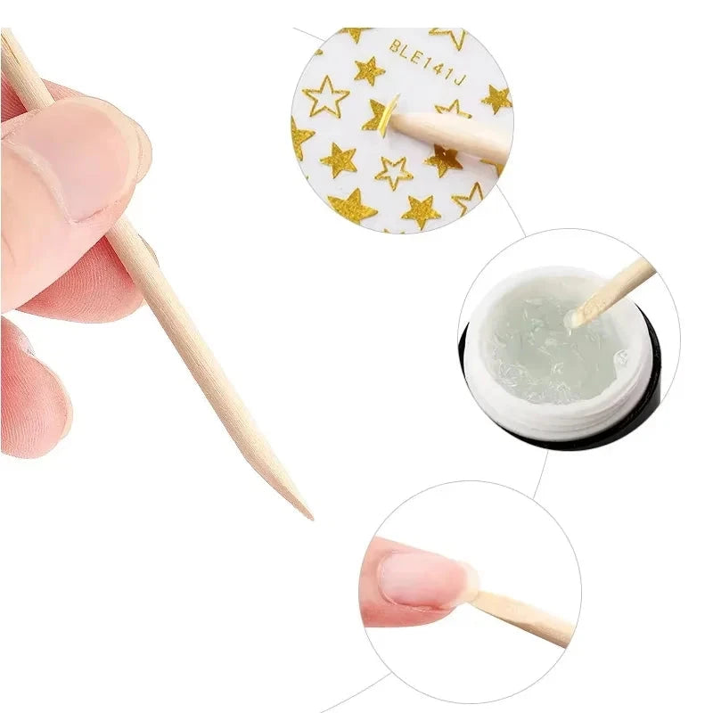 50/100/200PCS Disposable Wood Stick Beauty Spatulas Log Hair GlowCart