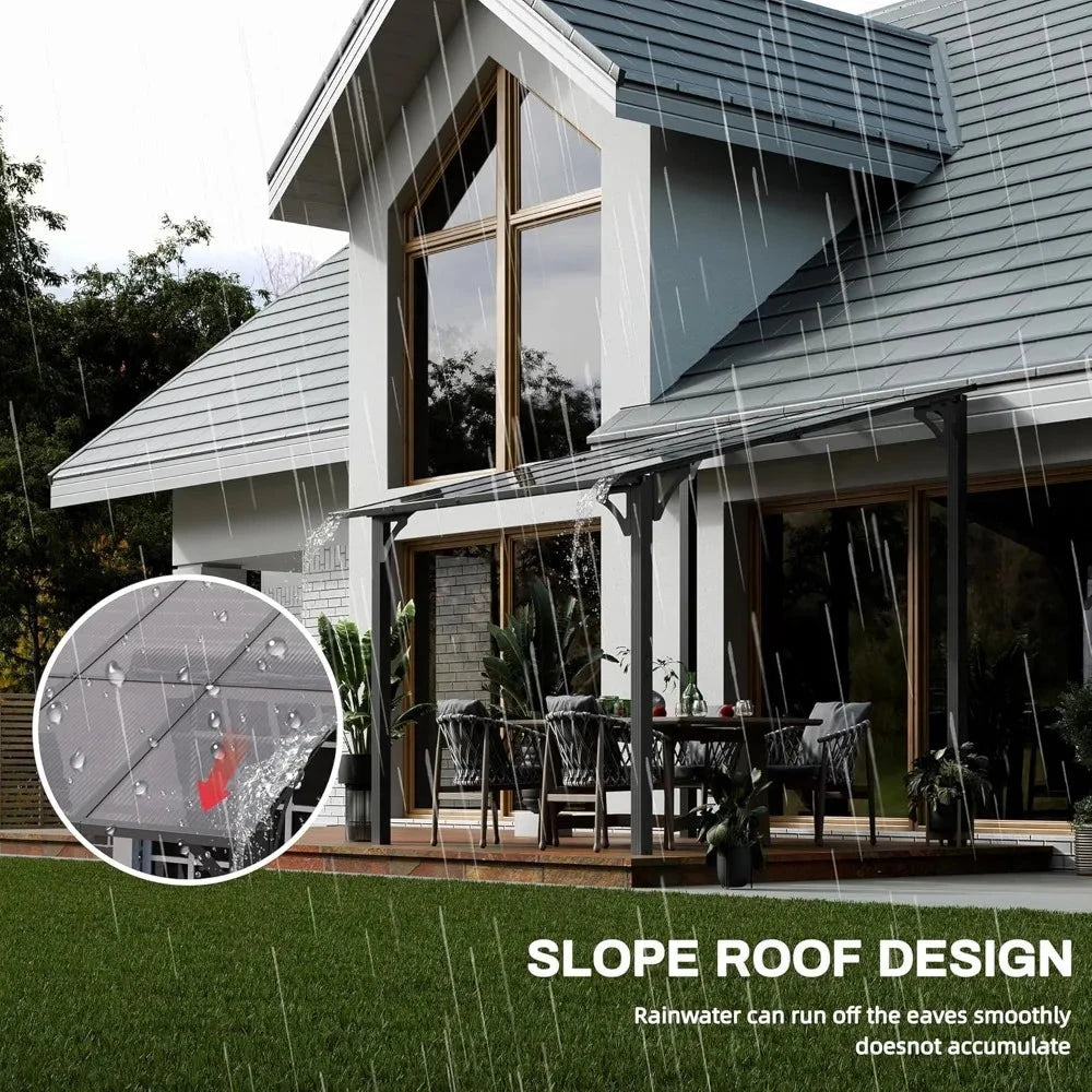 8x10FT Outdoor Pergola, Gazebo Pergola with Sloped Roof, GlowCart