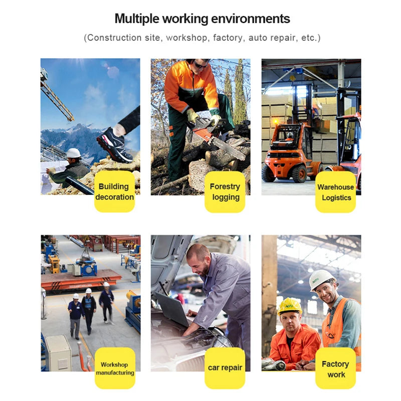 Rotating Button Work Shoes for Men Anti Puncture Work