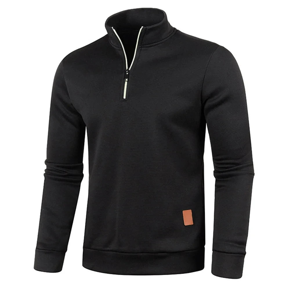 Men Sweatshirts Spring Thicker Pullover Half Zipper Pullover GlowCart