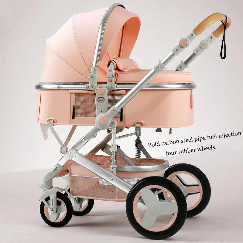 Newborn 2 In 1 Baby Stroller,Luxury high landscape baby carriage,Folding pram,travel Pushchair,baby trolley car,baby strollers GlowCart