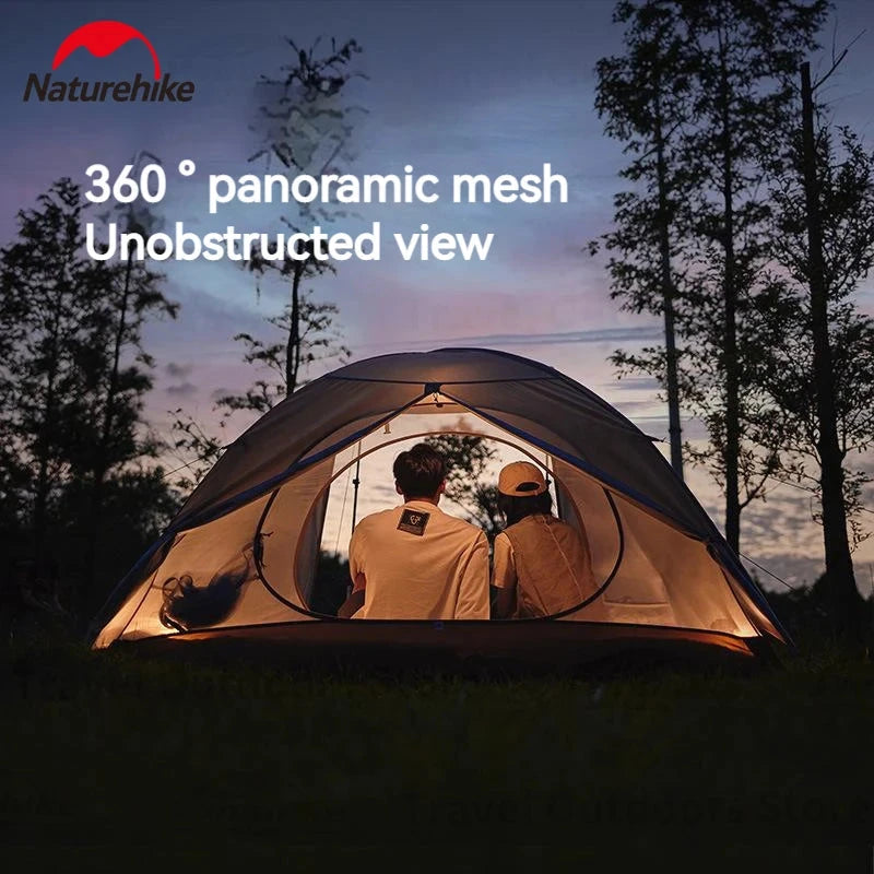Naturehike UPF50+ Camping Ultralight Tent 2-3 People Three GlowCart