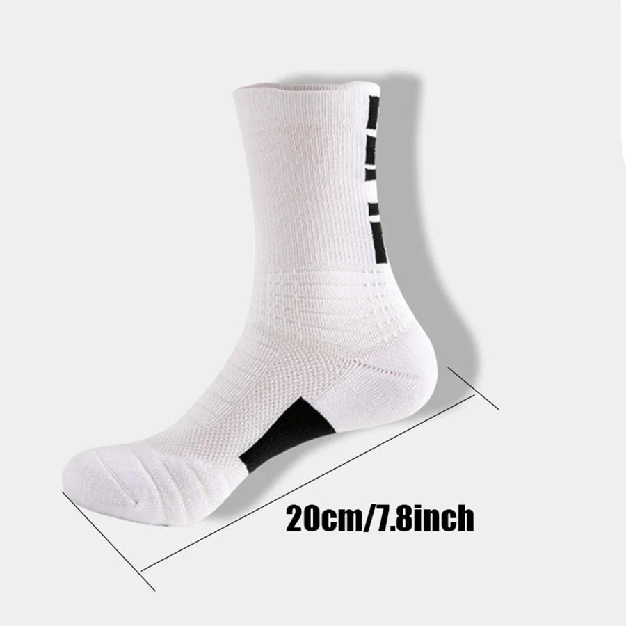 6Pairs Sports Socks for Football Basketball Baseball Rugby Soccer Cycling Running Hiking Tennis Skateboard GlowCart