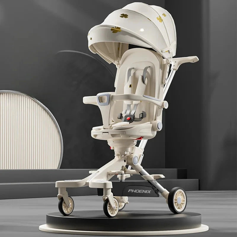 New Baby Stroller multifunction Two-way Sitting and Lying baby pram High view  Portable four wheels stroller children's cart GlowCart