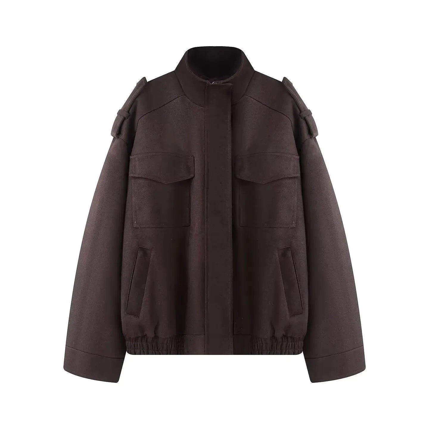 HH Women's New Fashion Long Sleeves Jackets Solid Turtleneck GlowCart