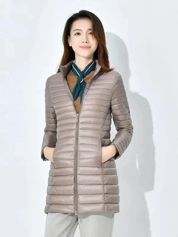 0-10℃ 2024 New Woman Autumn Long Puffy Jackets Ultralight GlowCart