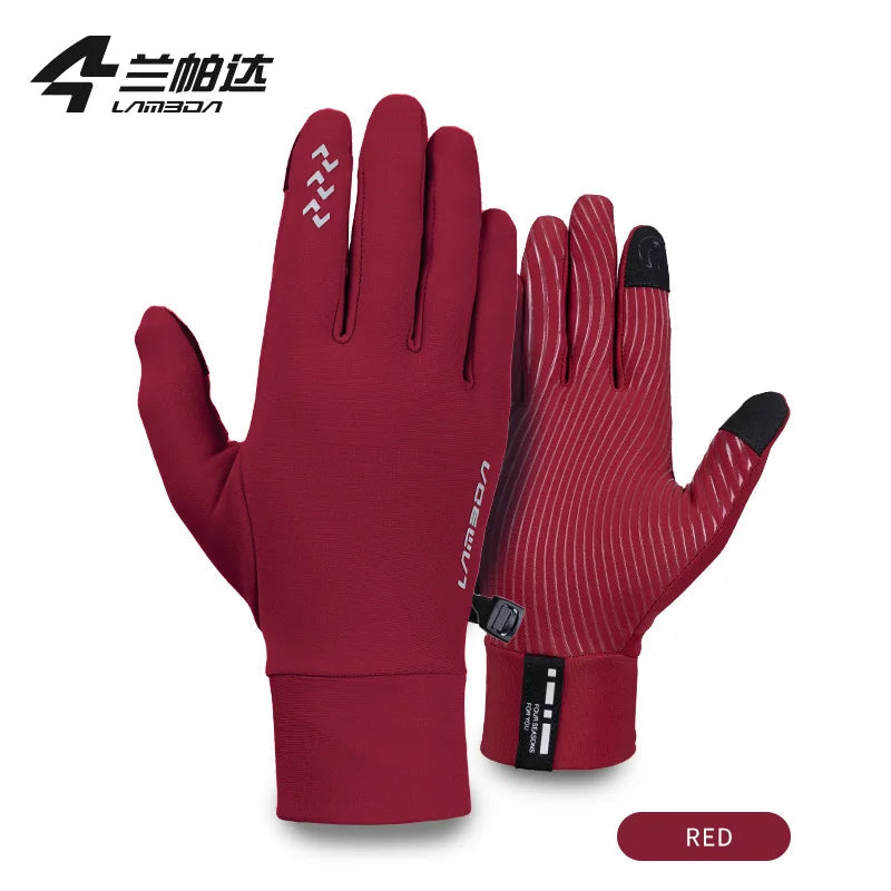 LAMEDA Fleece Cycling Gloves 5-15℃ Touchscreen Riding Thermal Winter Road Mountain Bike Full Finger Gloves Cycling Accessories GlowCart