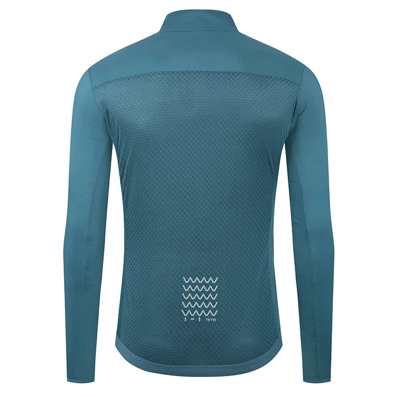 YKYW Men Windproof Waterproof Long Sleeve Cycling Jacket YKK Double Zipper Breathable MTB Bike Clothing Tops Pro Team Jersey GlowCart