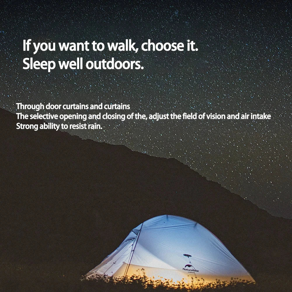 Naturehike Cloud Up Pro Camping Tent 2 Person Ultralight GlowCart