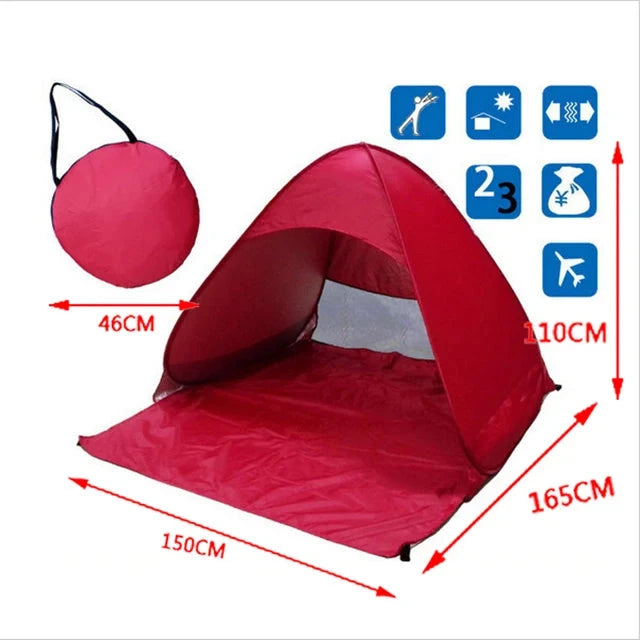Hot Sale Quick Automatic Beach Tent Outdoor Beach Shade Sun GlowCart