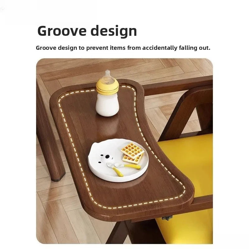 Pure Solid Wood Children’s Dining Chair Baby Foldable Dining Chair for Home Dining Table Simple Baby Chair for Eating Andgrowing GlowCart